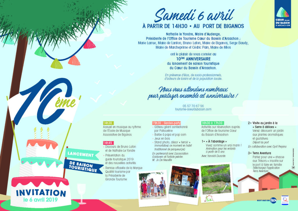 10e anniversaire du lancement de saison touristique OT Coeur du Bassin