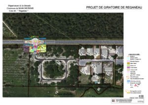 Réalisation d'un giratoire à Réganeau - COBAN Plan d'aménagement du giratoire de Réganeau à Marcheprime