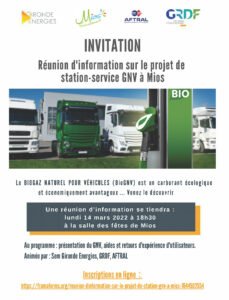 Invitation Réunion d'information GNV à Mios