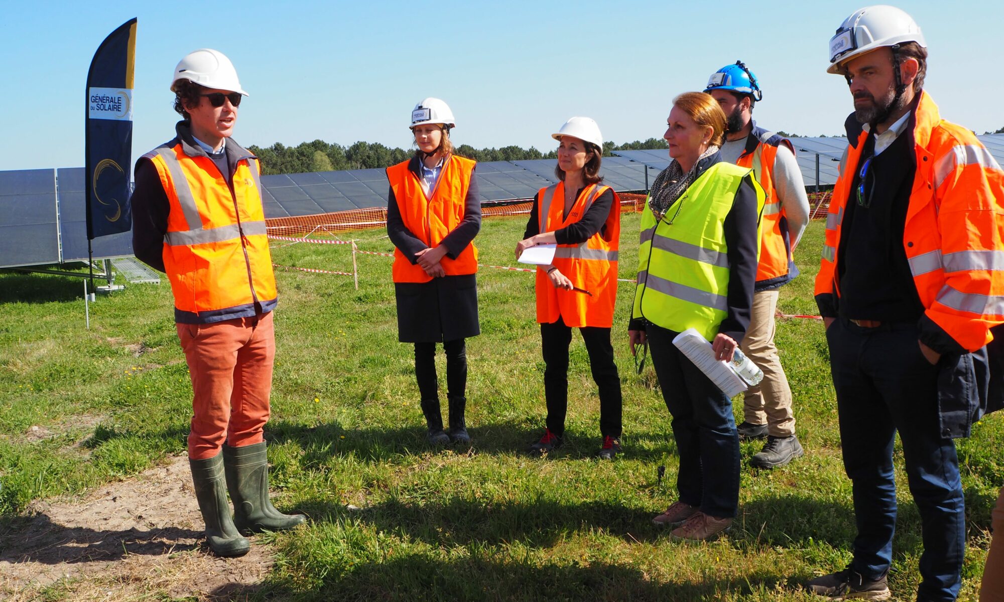 Visite de chantier de la centrale photovoltaïque d'Audenge - 15 avril 2022