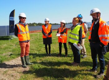 Visite de chantier de la centrale photovoltaïque d'Audenge - 15 avril 2022