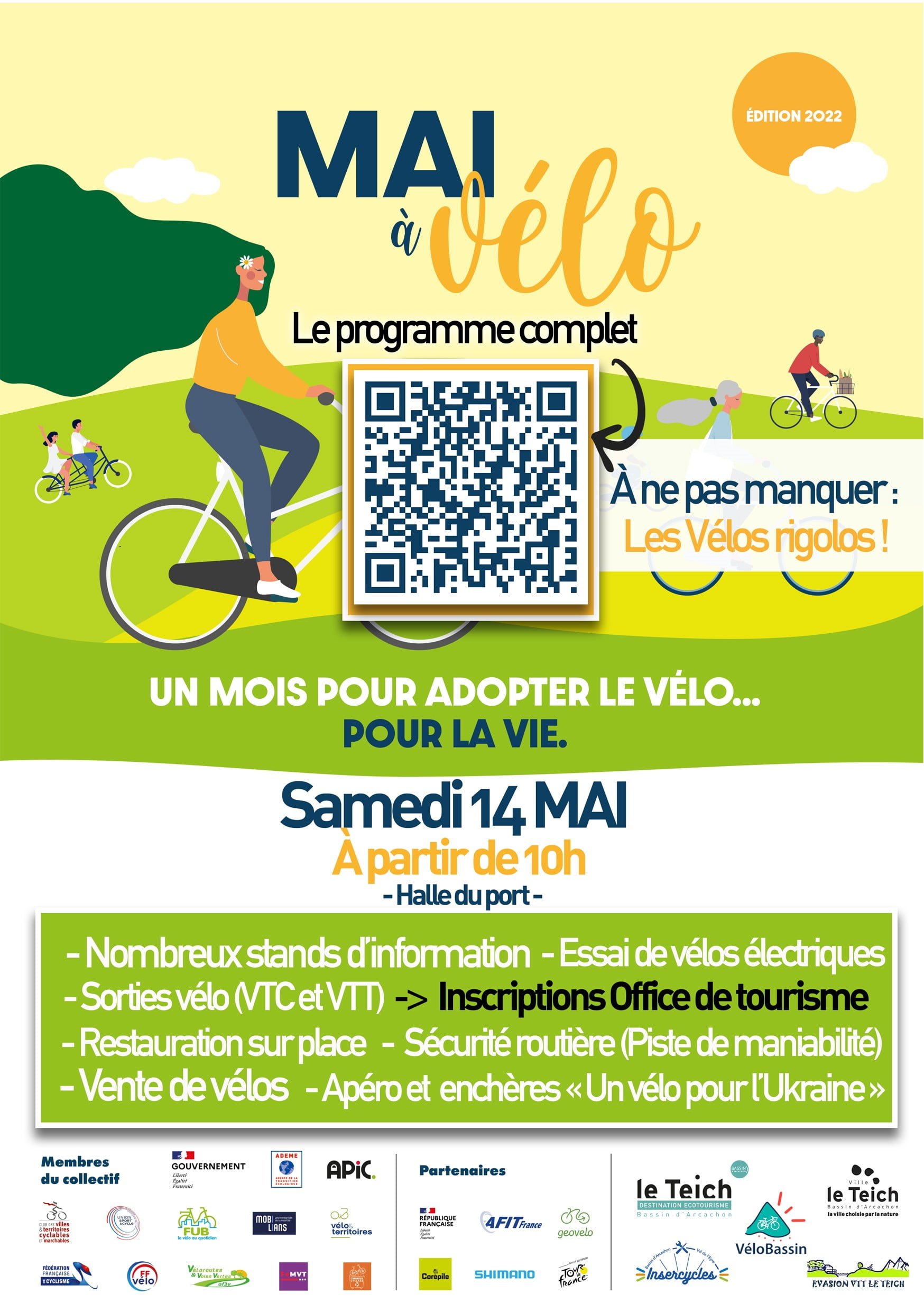 Programme Mai à Vélo 14 mai au Teich