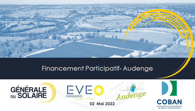 Financement participatif Centrale solaire Audenge