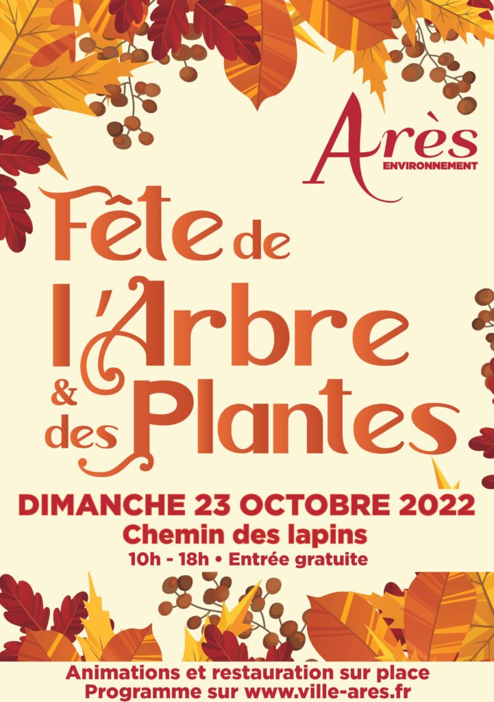 Affiche Fête de l'Arbre et des Plantes Arès 23 octobre 2022