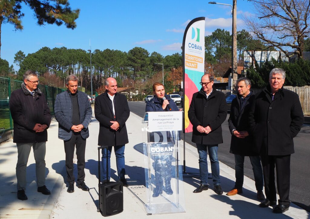 Inauguration le 28 février 2023 des aménagements rue de la Praya dans la Zone d'Activités de Lège Bredouille - Discours de Nathalie LE YONDRE - Visuel