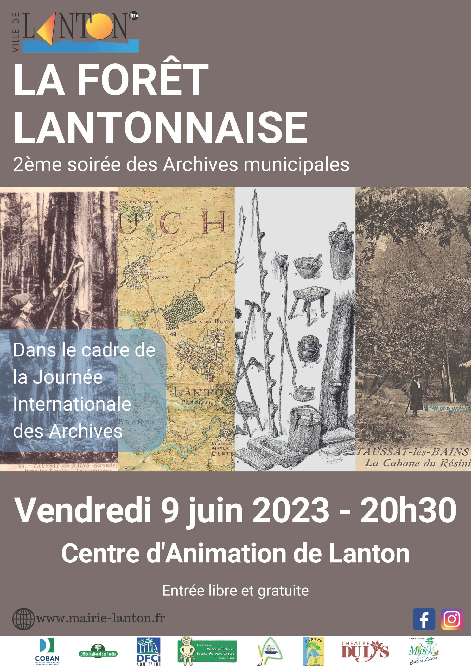2e Soirée des Archives municipales à Lanton le 9 juin 2023 à 20h30 - La forêt lantonnaise
