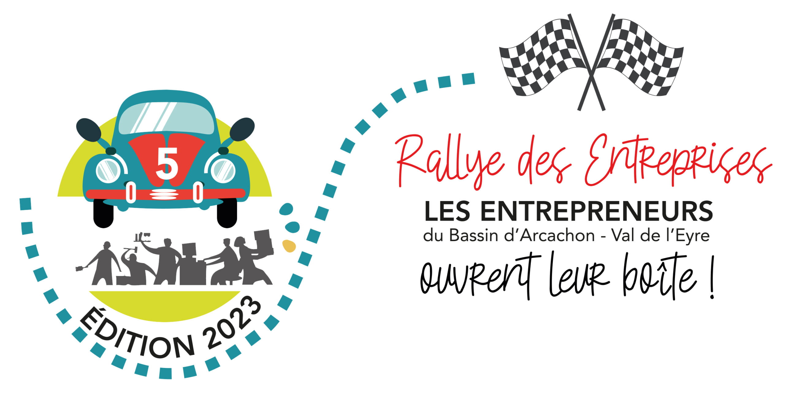 Logo 5e édition du Rallye des Entreprises du Bassin d'Arcachon Val de l'Eyre - 30 septembre 2023
