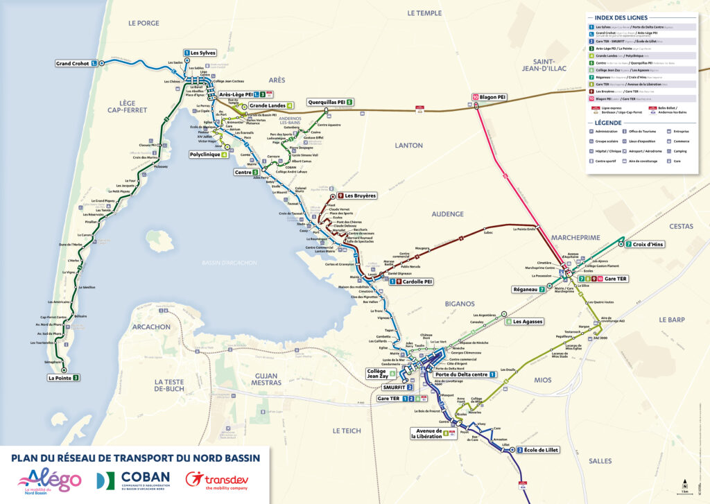 COBAN - Plan du réseau en septembre 2024