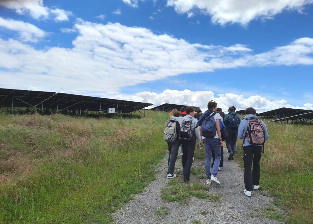 Visite de la centrale solaire d'Audenge par les élèves de Seconde 