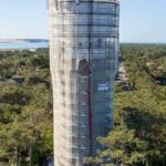 Travaux de rénovation du château d'eau de Lège-Cap Ferret par la COBAN - Extérieur - Mai 2024