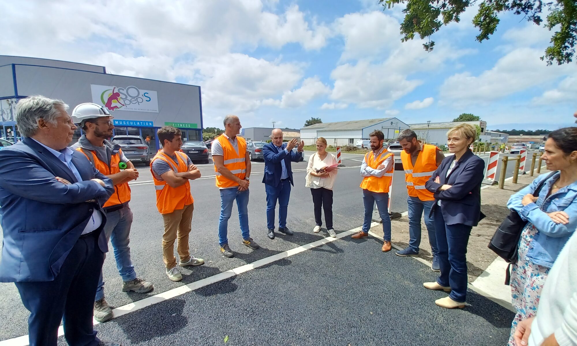 Rénovation de voiries au CAASI d'Andernos-les-Bains - Visite de fin de chantier par les élus - Mardi 2 juillet 2024