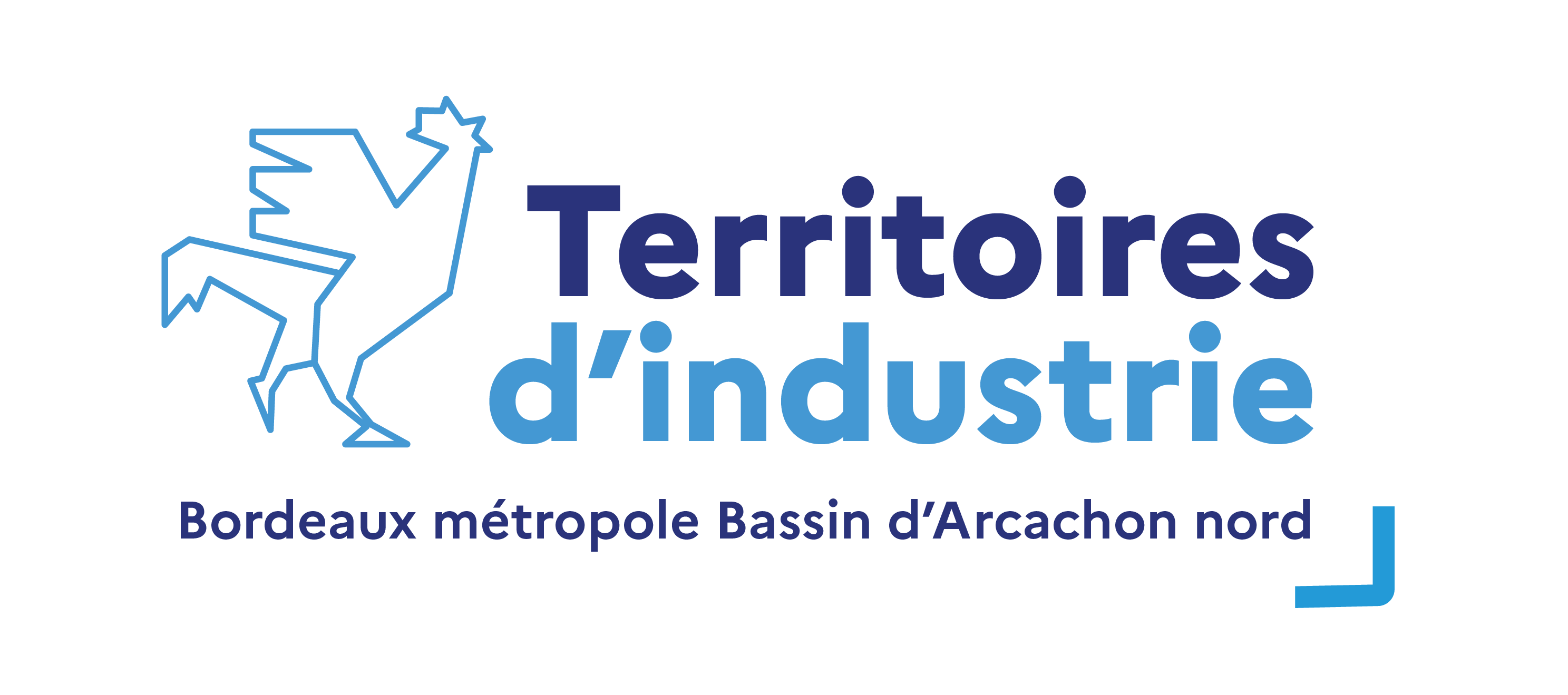 Logo Territoires d'Industrie Bordeaux métropole Bassin d'Arcachon nord - Juillet 2024