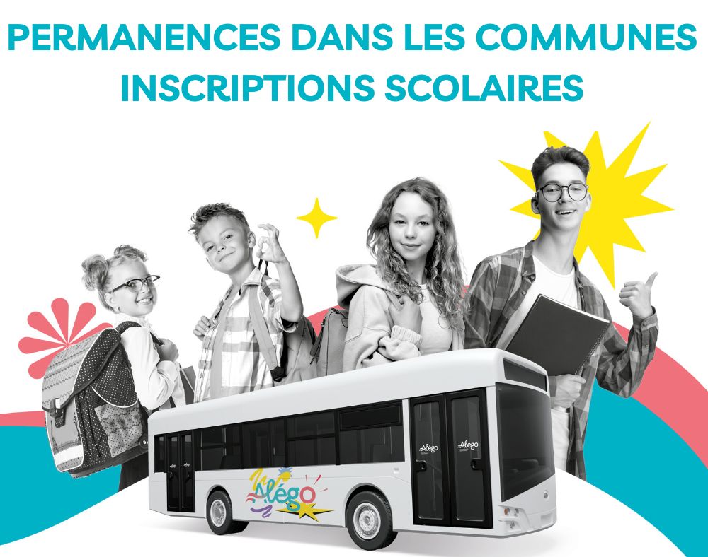 Permanences dans les communes - Inscriptions Transports scolaires Alégo du 19 au 29 août 2024