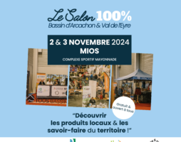 Visuel FB Salon Tous Bassin 100 % Bassin d'Arcachon et Val de l'Eyre à Mios samedi 2 et dimanche 3 novembre 2024 au Complexe Sportif Mayonnade à Mios