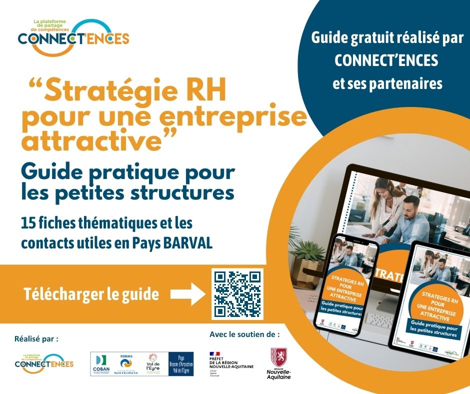 Visuel Guide pratiques RH ressources humaines pour les petites structures - 15 fiches thématiques