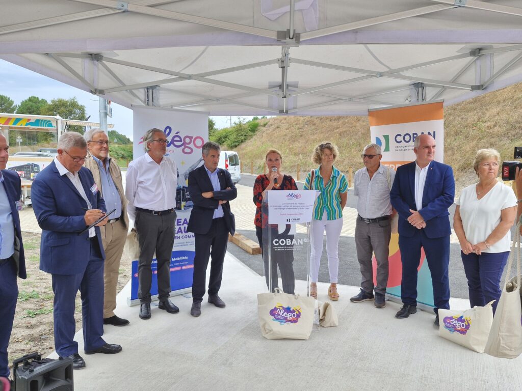 Inauguration du nouveau réseau Alégo de la COBAN en transport urbain, scolaire et à la demande, au PEI d'Arès-Lège - 2 septembre 2024