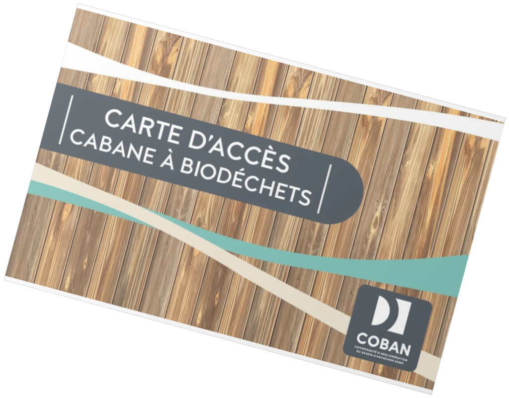 Carte d'accès magnétique de la cabane à biodéchets abris-bacs