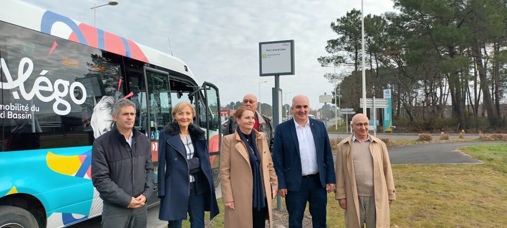 Elus COBAN sur la ligne Alégo n°9, arrêt Parc d'Activités à Audenge - 17 février 2025