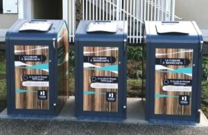 Abris-bacs - 3 cabanes à biodéchets à Marcheprime - recadré