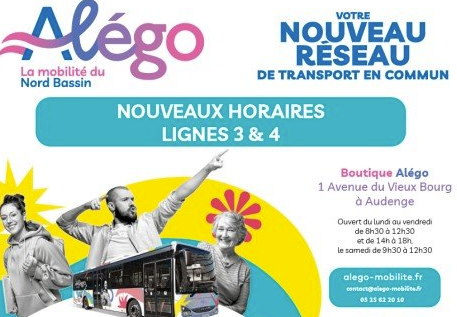 Alégo lignes 3 et 4 : Nouveautés et correspondances avec le Car Express - COBAN