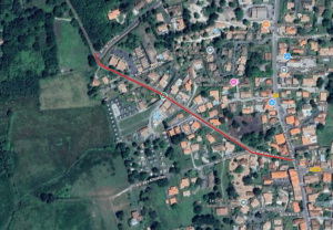 Plan des travaux Eau potable Rue des Abberts à Arès à partir du 15 septembre pour 5 semaines