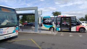 Bus Alégo au PEI de Biganos - Grand bus ligne 1 et bus midi