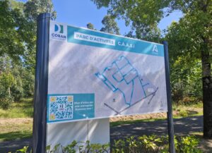 Totem plan du Parc d'Activités CAASI à Andernos-les-Bains