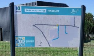 Totem plan du Parc d'Activités Masquet à Mios