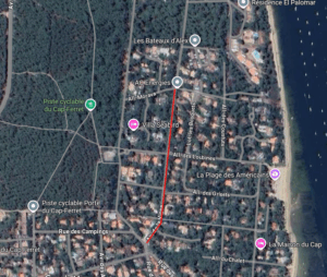 Plan des travaux Eau potable avenue de La Vigne à Lège-Cap Ferret du lundi 3 novembre 2025 au vendredi 30 janvier 2026