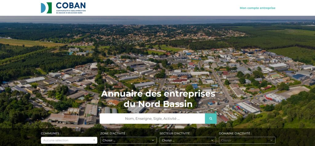Visuel site internet Annuaire des Entreprises du Nord Bassin