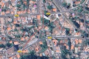 Plan des travaux Eau potable Place de la Victoire à Arès, du lundi 20 octobre au vendredi 28 novembre 2025
