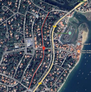 Travaux Eau potable allée Jeanty d'Armagnac à Piraillan à Lège-Cap Ferret - COBAN Plan des travaux Eau potable allée Jeanty d'Armagnac à Piraillan à Lège-Cap Ferret du lundi 9 février au vendredi 17 avril 2026