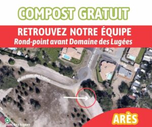 Opération Tous au compost 2026 - Distribution de compost gratuit dans les 8 communes COBAN - du 30 mars au 10 avril 2026 - ARES jeudi 9 avril 2026 de 14h à 18h - Plan