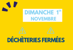 Visuel jour férié dimanche 1er novembre 2026 - Déchèteries fermées - Vignette actu GIF