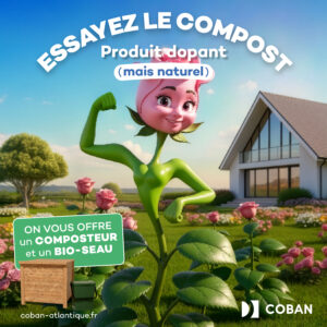 Vignette Rose Fleur - Distribution Composteurs phase2 Avril 2026 - Essayez le compost Produit dopant (mais naturel) - On vous offre un composteur et un bio-seau