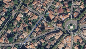 Travaux Eau potable allée Bellevue - COBAN Plan des travaux Eau potable rallée de Bellevue à Andernos du lundi 21 septembre au vendredi 23 octobre 2026