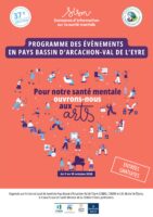 Affiche 2026 des Semaines d'Information sur la Santé Mentale (SISM) du lundi 5 au dimanche 18 octobre 2026 - 4e édition avec le Pays Bassin d’Arcachon-Val de l’Eyre