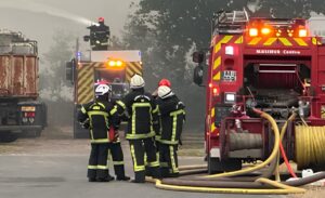 Les combattants du feu à Arès - Incendie juillet 2026