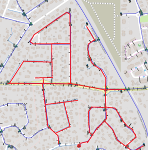 Plan de la COUPURE Eau potable voisinage rue Georges Clémenceau à Biganos le lundi 14 septembre 2026 de 9h à 12h