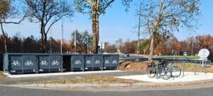 Bus et intermodalité - COBAN Nouveaux équipements vélos au PEI de Querquillas à Andernos-les-Bains : 5 consignes à vélos de 10 places au total + 5 arceaux vélos - 6 octobre 2026