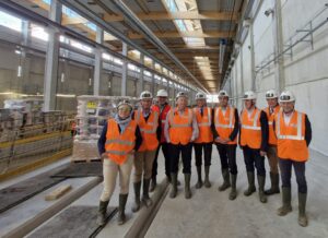 Visite par BORDEAUX METROPOLE et la COBAN du chantier du Site de Maintenance et de Remisage (SMR) de LISEA à Marcheprime le 20 octobre 2026