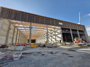 Visite par BORDEAUX METROPOLE et la COBAN du chantier du Site de Maintenance et de Remisage (SMR) de LISEA à Marcheprime le 20 octobre 2026