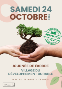 Journée de l'Arbre - Village du Développement Durable au Parc du Trinquet à Claouey à Lège-Cap Ferret - Samedi 24 octobre 2026 de 9h à 17h - Affiche