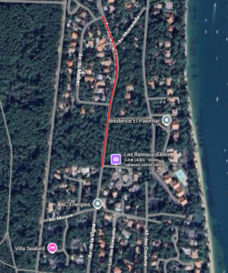 Plan des travaux Eau potable avenue de La Vigne à Lège-Cap Ferret du lundi 2 novembre au vendredi 18 décembre 2026